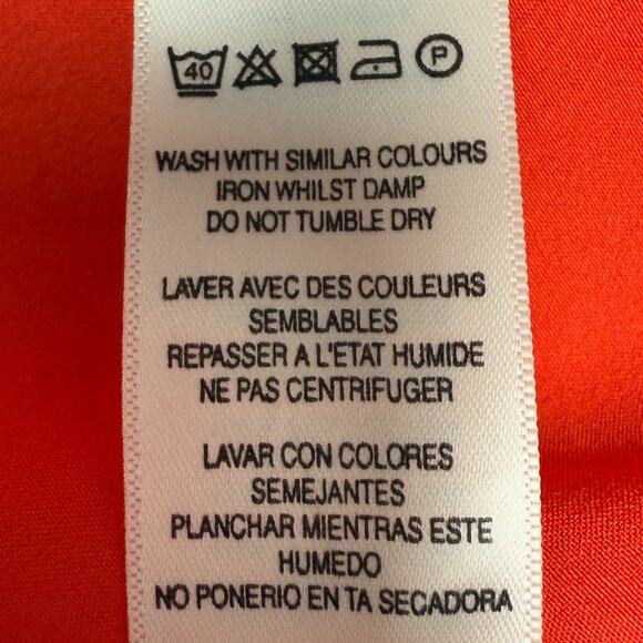 Women's ASOS Mango Red Flutter Sleeve V-Neckline Dress- Size 12 - Picture 11 of 11